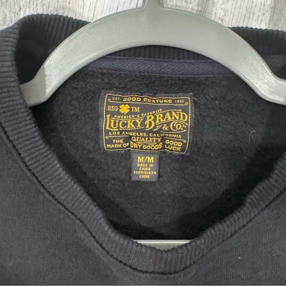 Lucky Brand Easy Come Easy Go California Dreamin Black Crewneck Sweatshirt - Picture 5 of 9